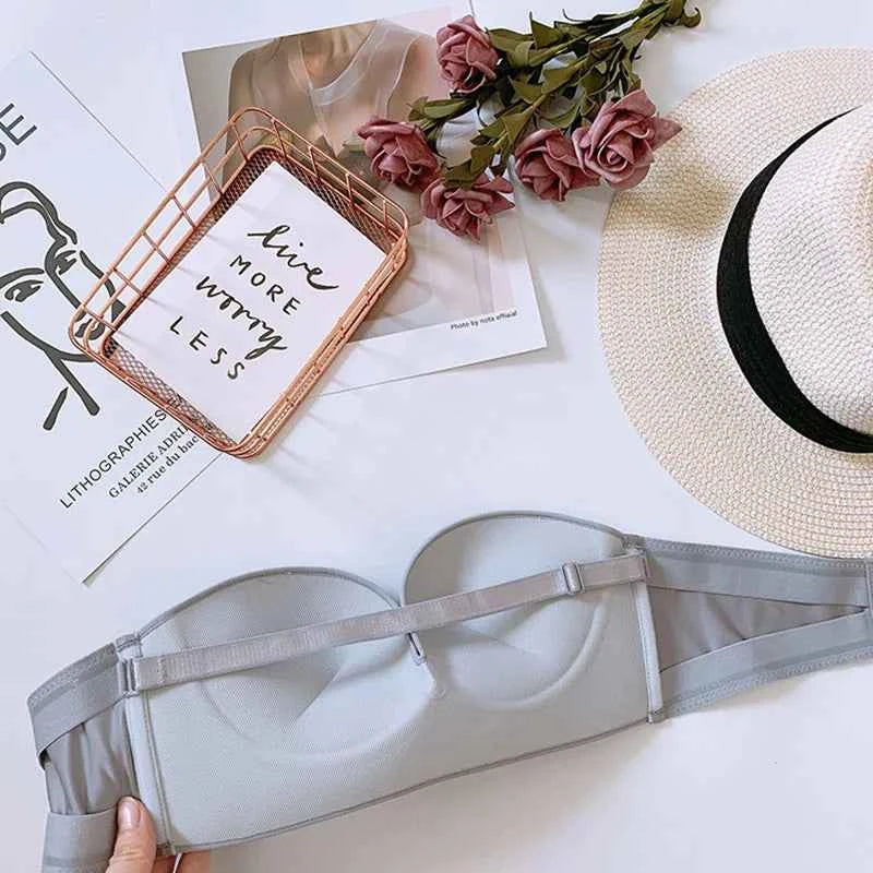 Invisible Luxe Front Closure Push-Up Bra - Seamless, Strapless Comfort for Confident Women, ABC Cup - The Genie Store