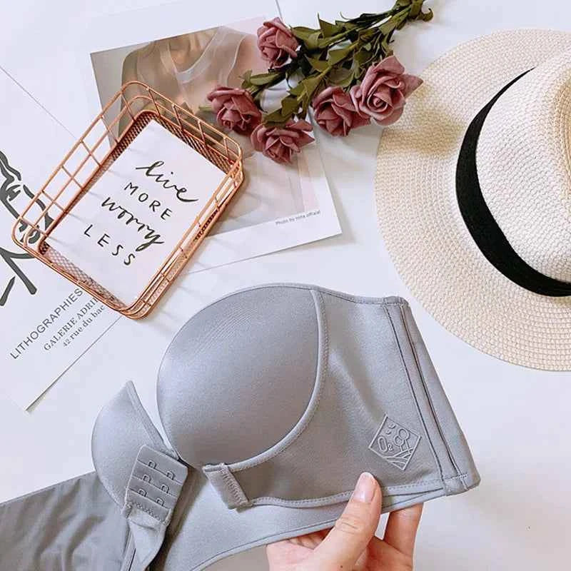 Invisible Luxe Front Closure Push-Up Bra - Seamless, Strapless Comfort for Confident Women, ABC Cup - The Genie Store