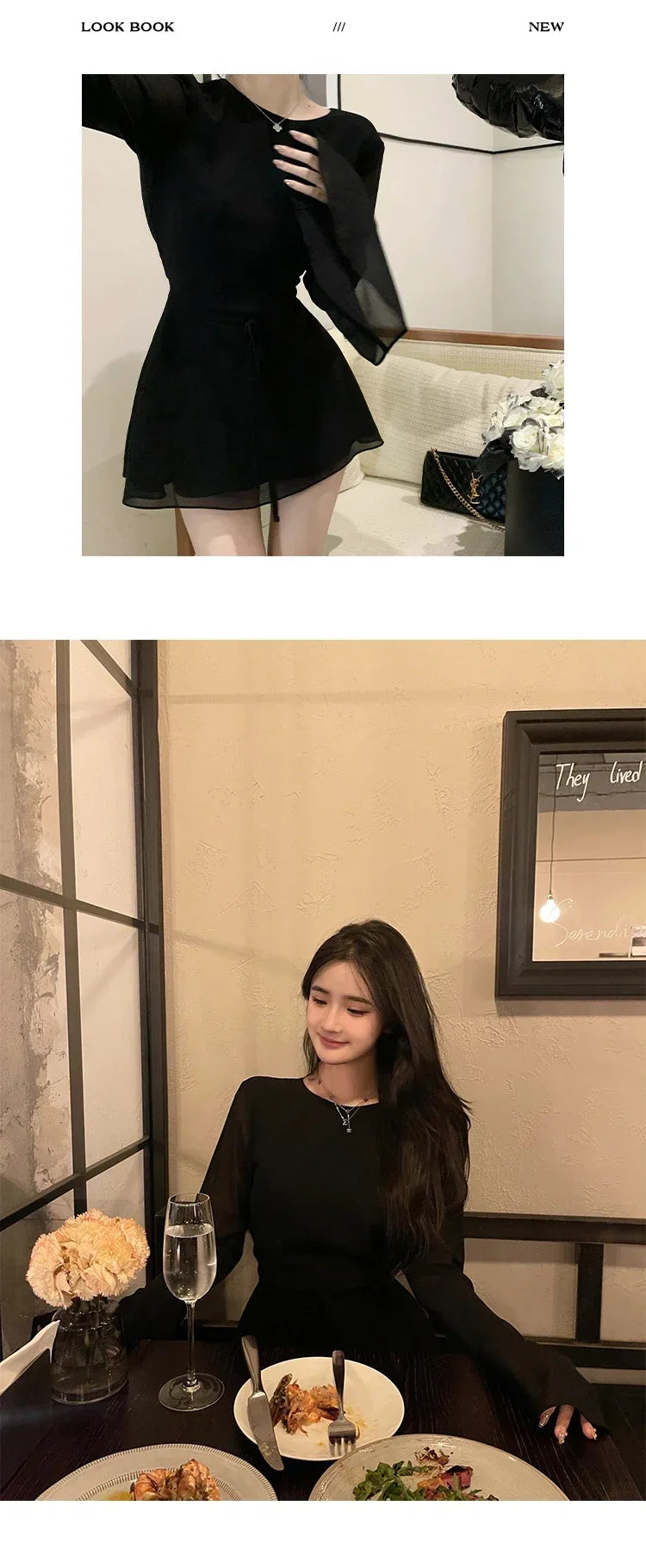 Solid Dresses Women Mini Retro Summer Spicy Ladies Backless Lace-up Sexy Designed Long Sleeve Korean Style Elegant Vintage Ins - The Genie Store