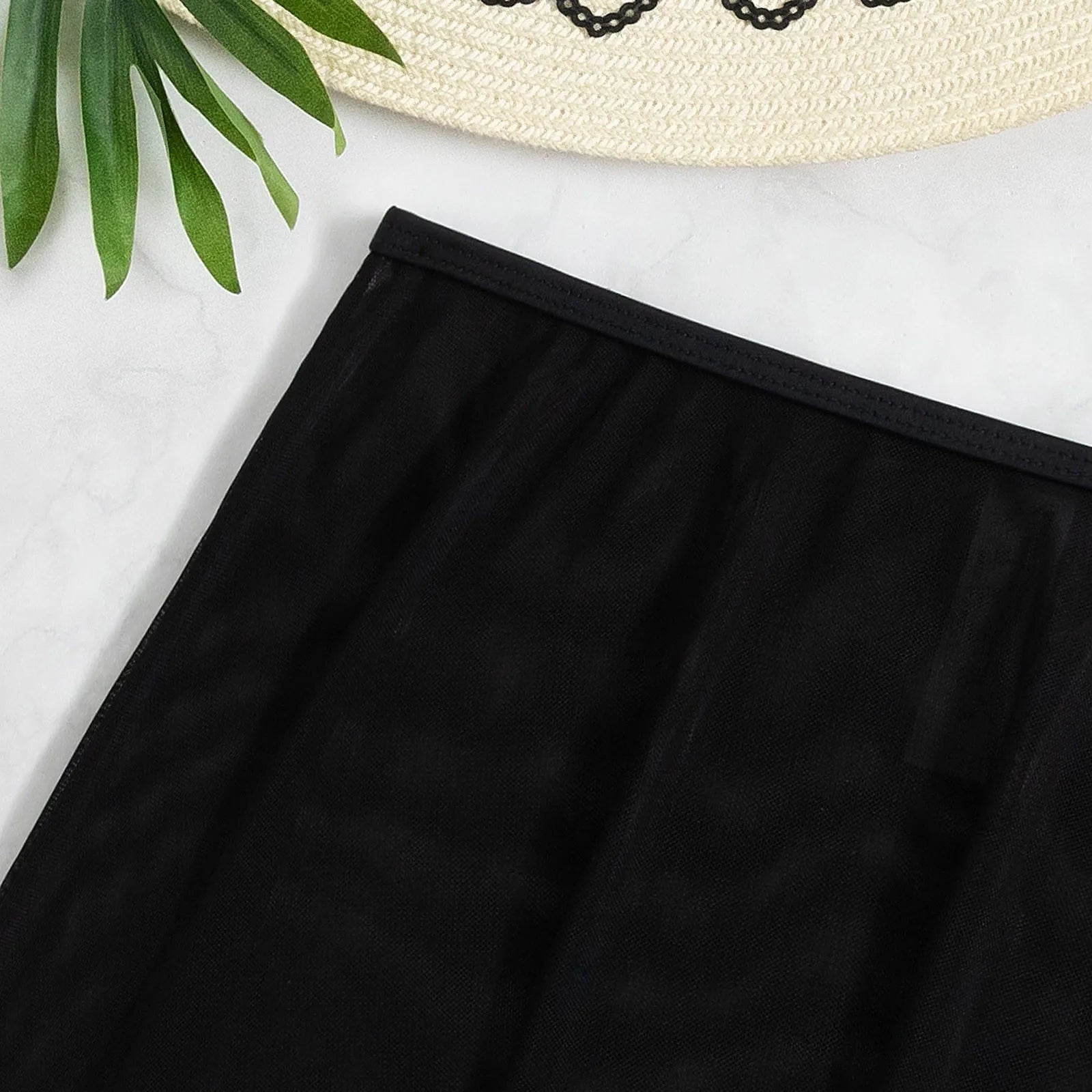 Beach Skirt Women Mesh Flat Corner Short Dress Sexy Beach Pants Pure Desire Swimming Pants Beach Wear Swimwear Covers Up - The Genie Store