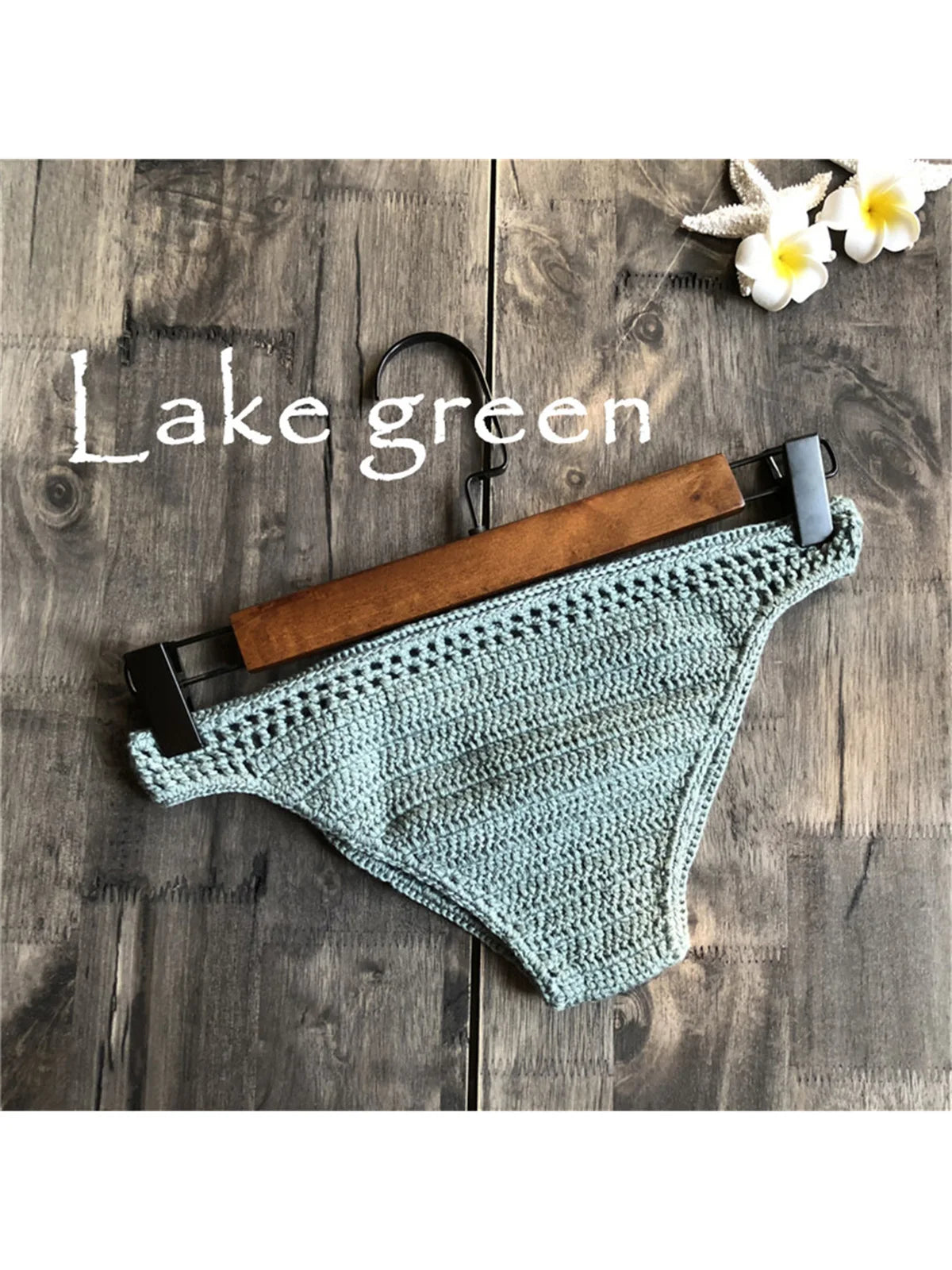 S - XL 9 Colors Crochet Knitted Bikini Bottom Swim Brief Women Swimwear Female Bather Brazilian Tanga Panties Underwear V4195 - The Genie Store
