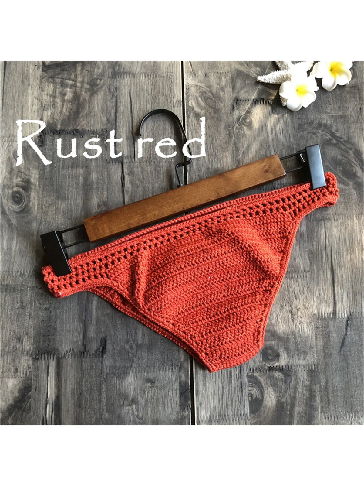 S - XL 9 Colors Crochet Knitted Bikini Bottom Swim Brief Women Swimwear Female Bather Brazilian Tanga Panties Underwear V4195 - The Genie Store