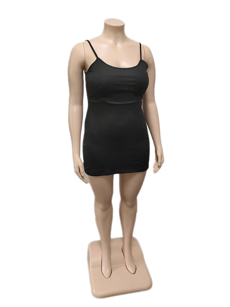 Lace Dress Women Sexy Plus Size Clothing Long Sleeve Mesh Dress with Lingerie Strap Black Midi Dress Wholesale Dropshipping - The Genie Store