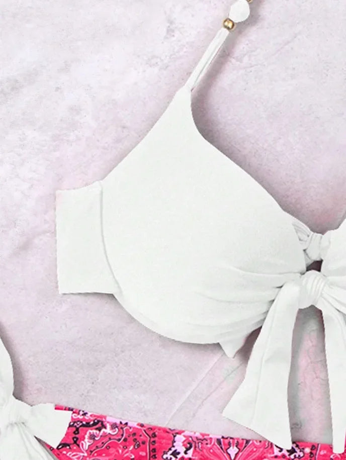 Hot Sale Of The Season New Printed Quality Bikini Strap Women's Swimsuit Set Swimwear Bikini Ensemble Bandeau Style Chinese Orig - The Genie Store