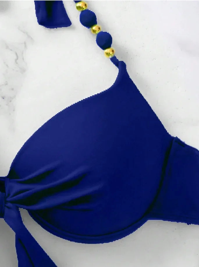 Hot Sale Of The Season New Printed Quality Bikini Strap Women's Swimsuit Set Swimwear Bikini Ensemble Bandeau Style Chinese Orig - The Genie Store