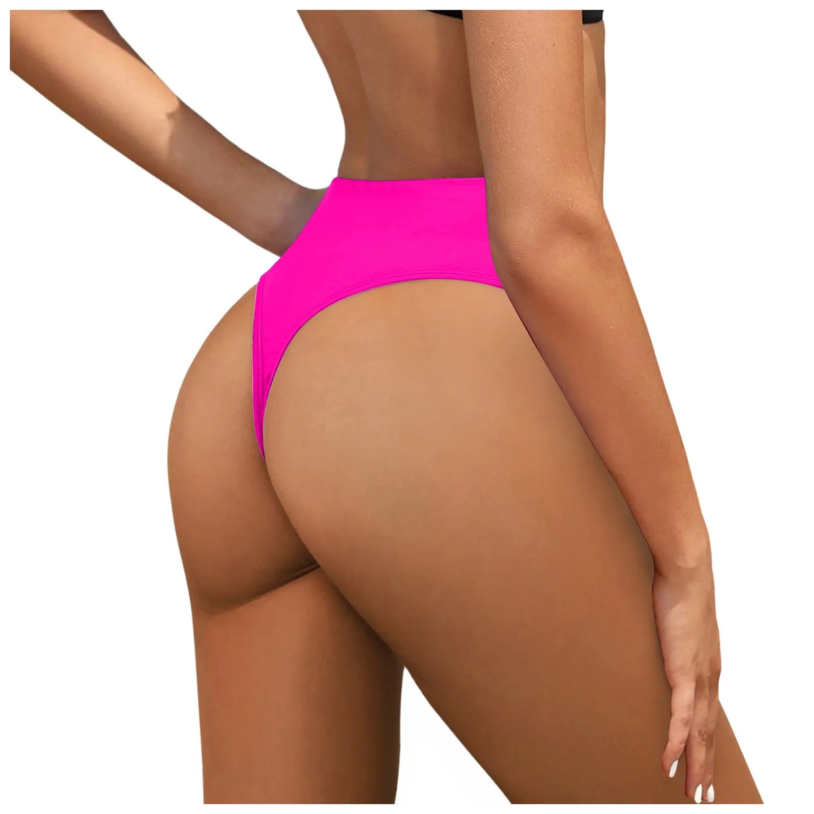 Women Plus Size High Waist Bikini Bottoms Swim Briefs Beach Shorts Ruched Bathing Suit Shorts Boys 1 Piece Swimsuits For Women - The Genie Store