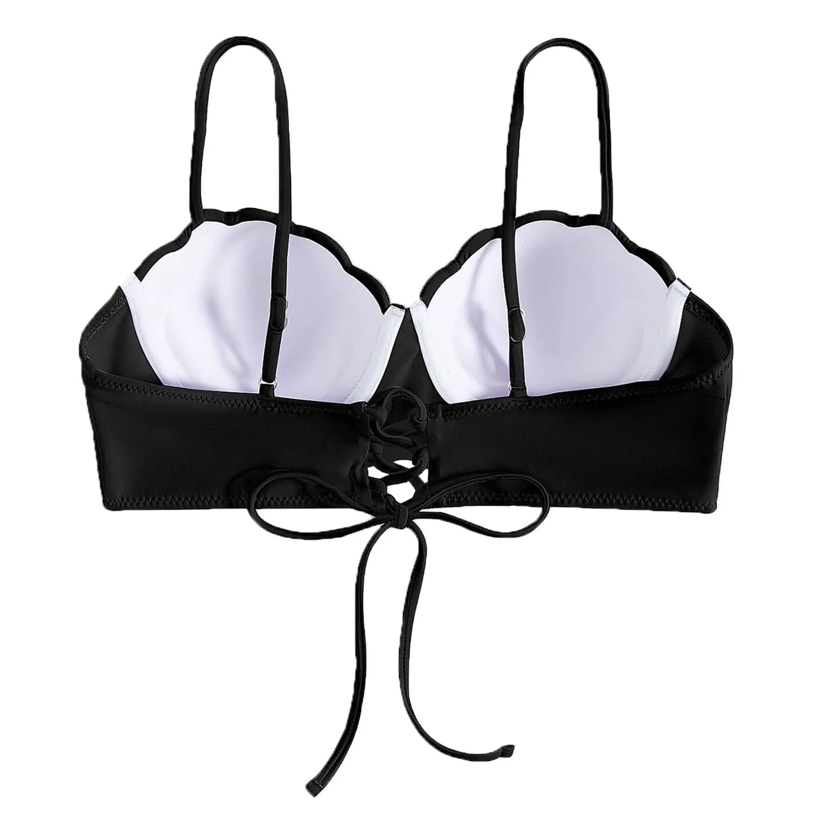 Solid Sexy Bikini Top 2025 Strappy Seashell Bikini Top Swim Tops Push Up Bathing Suit Tops For Women With Trajes De BañO Mujer - The Genie Store