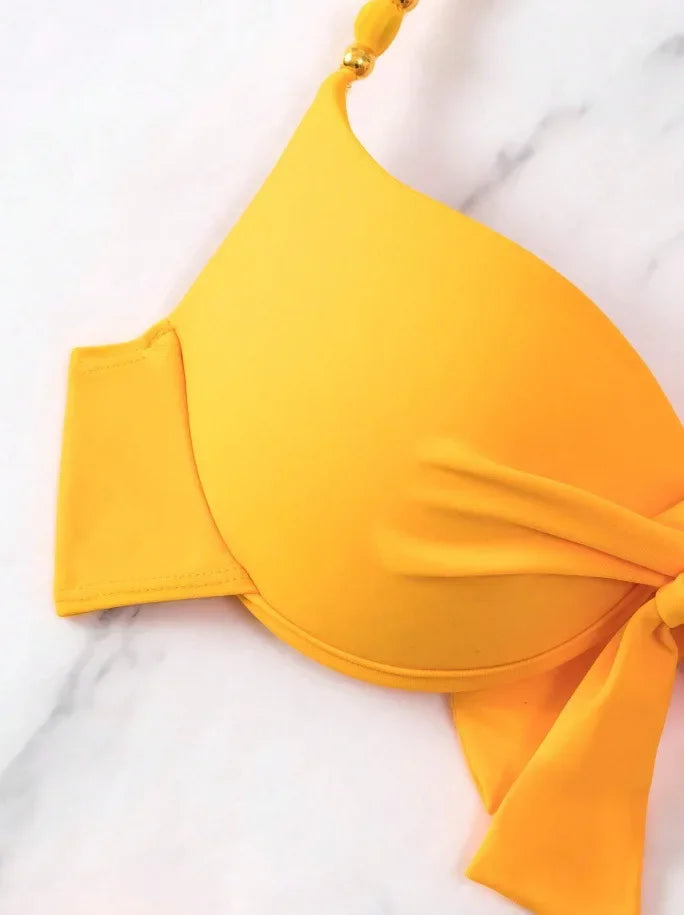 Hot Sale Of The Season New Printed Quality Bikini Strap Women's Swimsuit Set Swimwear Bikini Ensemble Bandeau Style Chinese Orig - The Genie Store