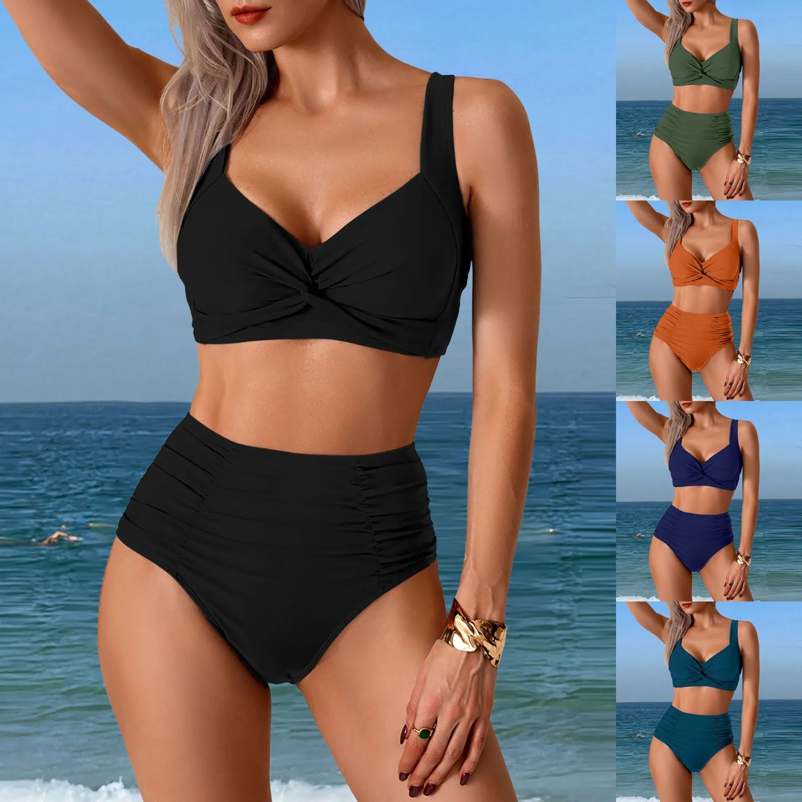 Swimsuit For Women 2025 Women Two Piece Swimsuit Sexy Two Piece High Waist Bikini Swimsuit купальники жіночий 2025 - The Genie Store