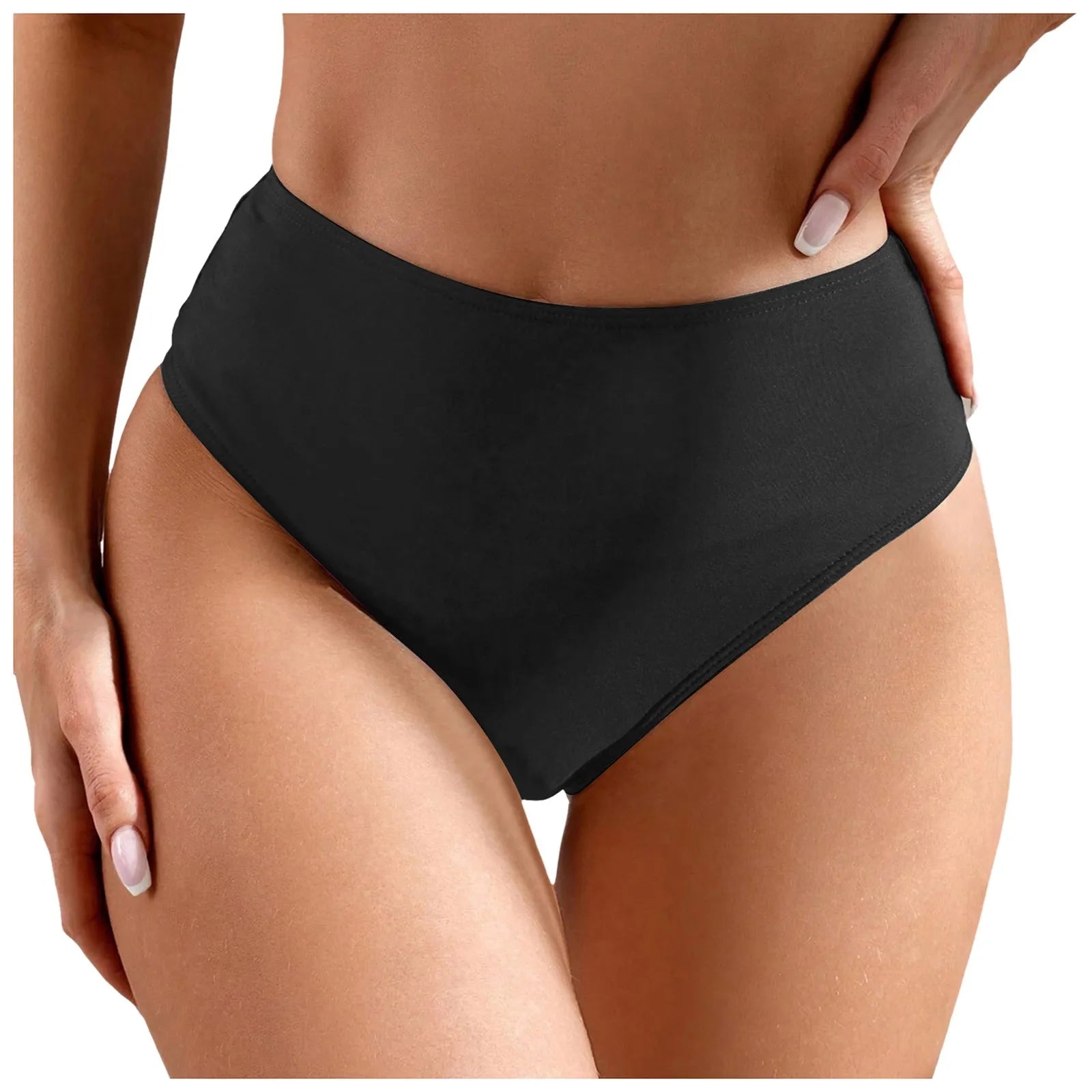Women Plus Size High Waist Bikini Bottoms Swim Briefs Beach Shorts Ruched Bathing Suit Shorts Boys 1 Piece Swimsuits For Women - The Genie Store