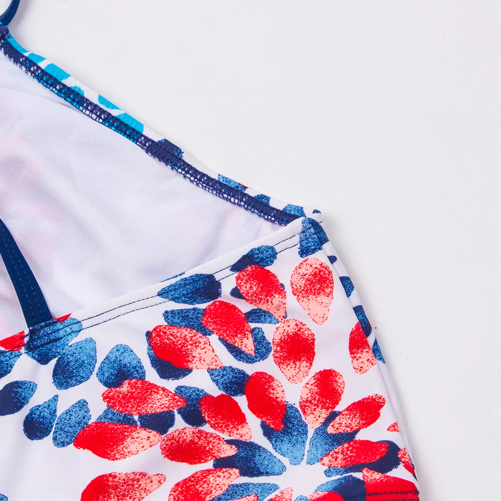 3-14 Years Flower Print Girls Kids Swimwear Summer Children Teen Students Two Pieces Swimsuit Kids Bikini Set Bathing Suit - The Genie Store