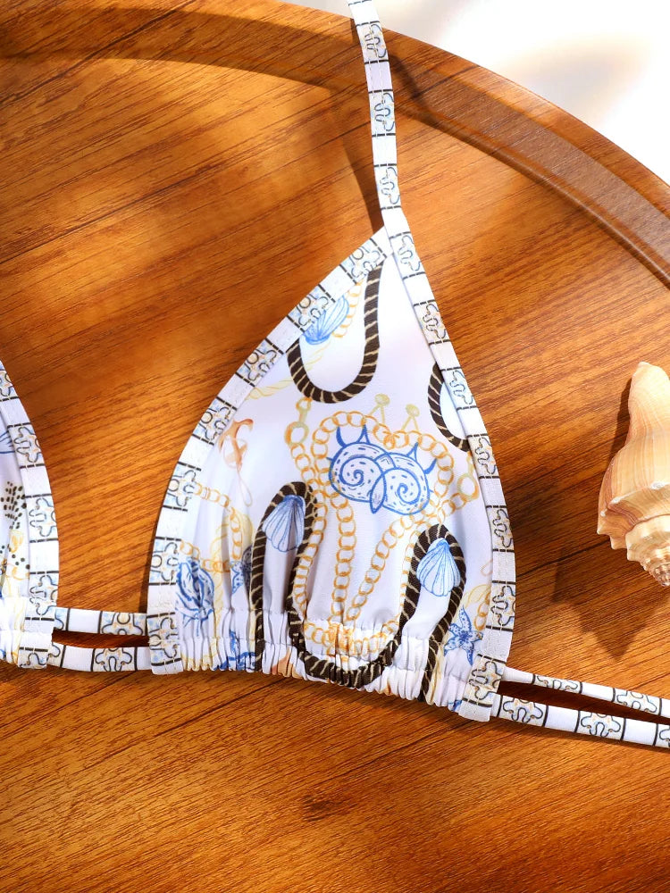 Extreme Print Bikini for Women Cut Out Swimwear Low Waist Swimsuit Micro Bikinis Set Bathing Suit Triangle Beachwear 2024 - The Genie Store