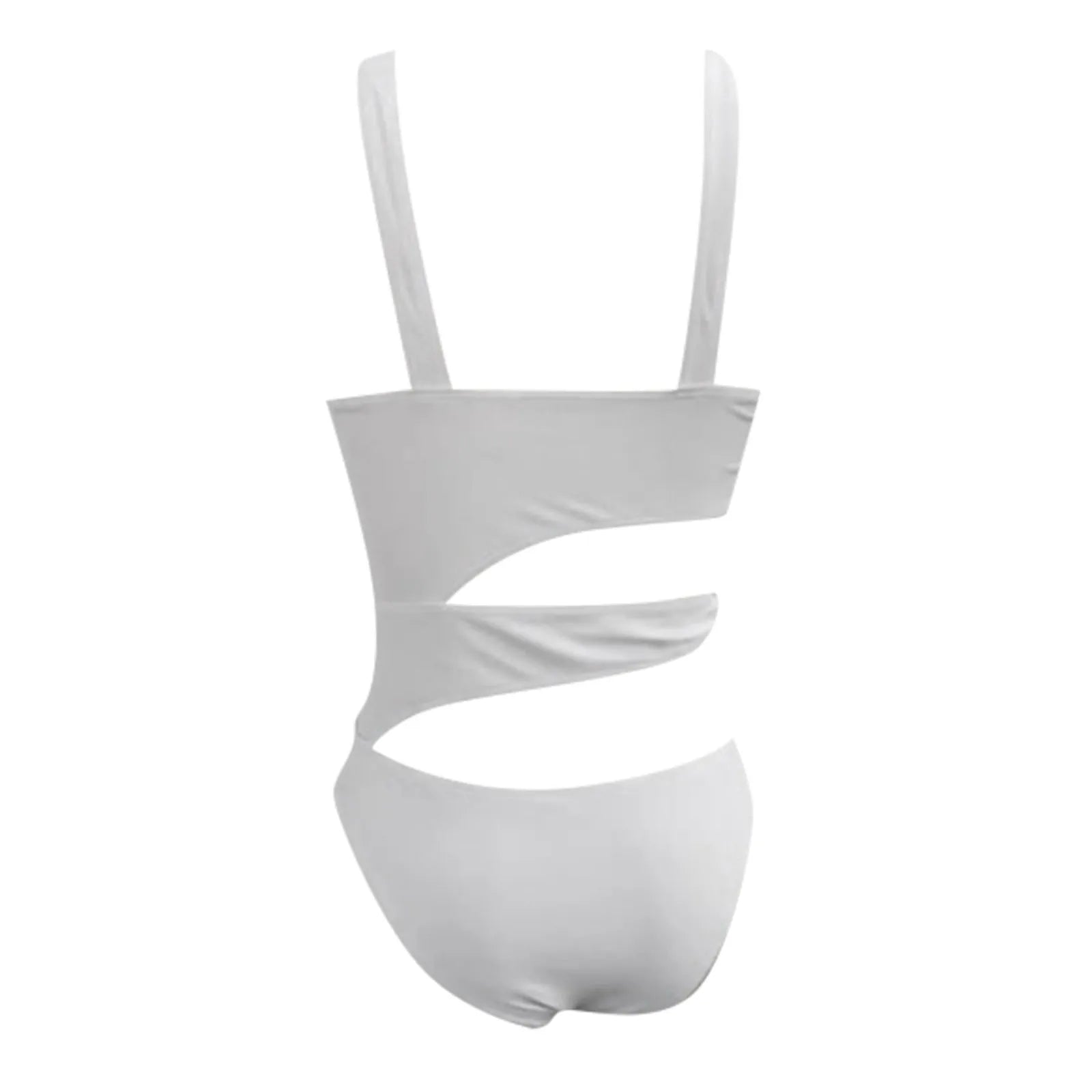 Sexy Halter Irregular Cutting Bikini Set Push-Up Bra Padded Swimsuit White Slim Beachwear High Leg Cut Loop Design Swimwear 수영복 - The Genie Store