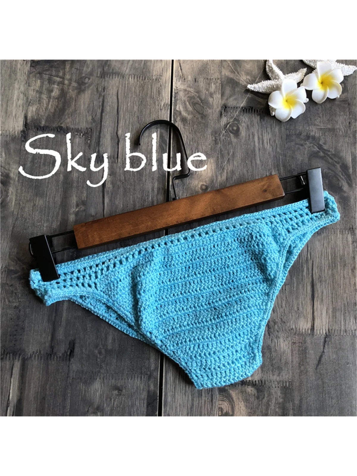 S - XL 9 Colors Crochet Knitted Bikini Bottom Swim Brief Women Swimwear Female Bather Brazilian Tanga Panties Underwear V4195 - The Genie Store
