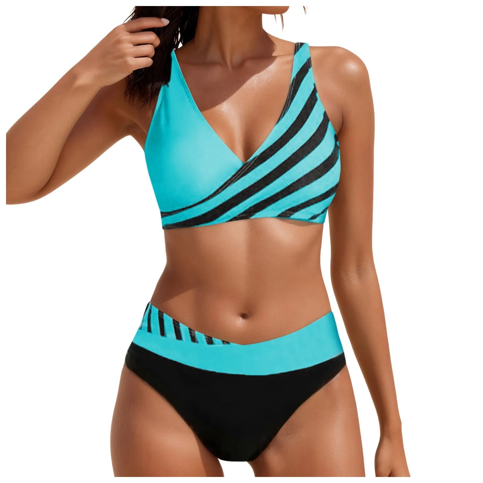 Woman Swimsuits Women High Waisted Bikini Sexy Push Up Two Piece Swimsuits Vintage Swimsuit Two Piece купальники жіночий 2025 - The Genie Store