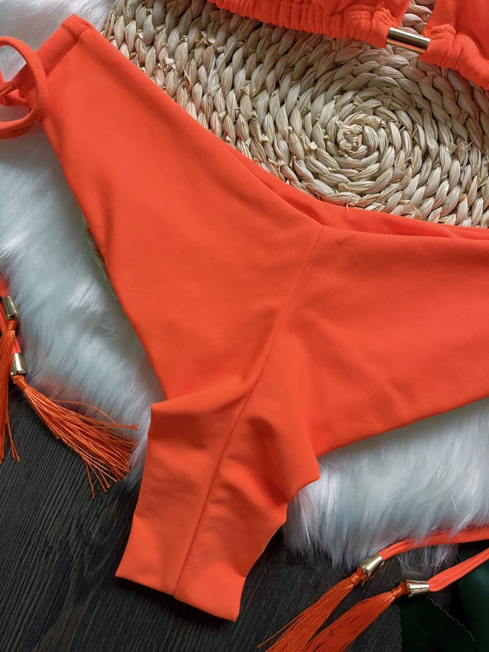 RUOTONSEPT Sexy Solid Color Bandage Bikini Set Women's Swimsuit Two-piece Triangle Swimwear Bathing Suit Brazilian Biquinis - The Genie Store