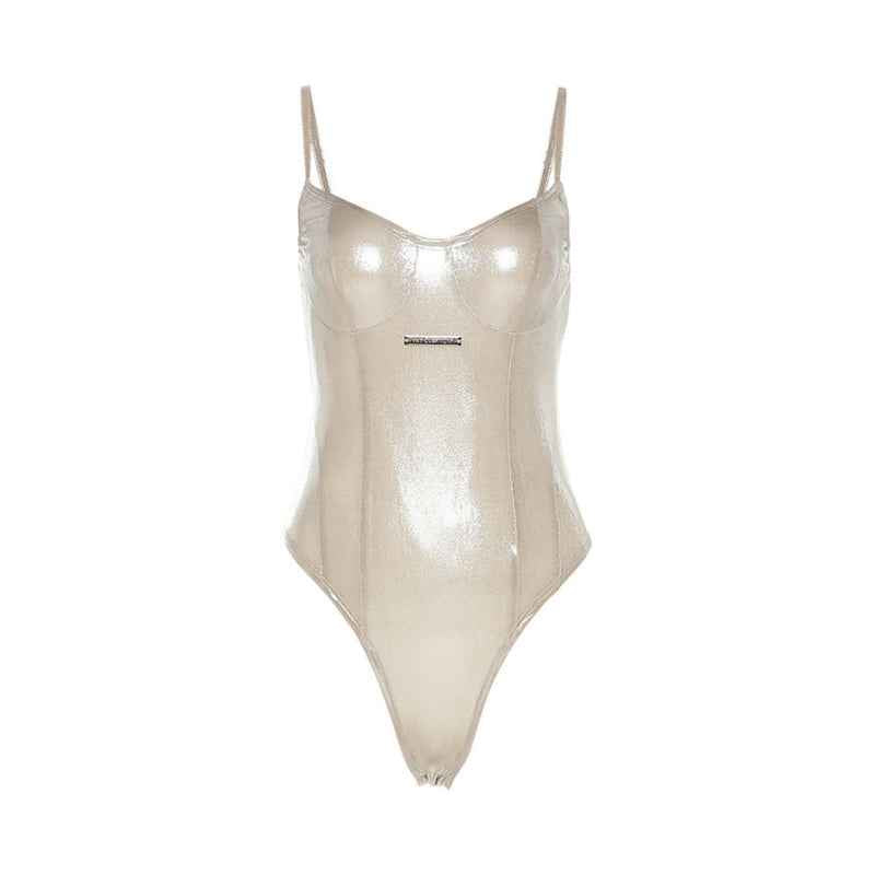 Summer New Fashion Solid Color Lingerie Sexy One-Piece Lace-Up Sleeveless Slim Fit Bodysuit Casual Streetwear Festival Outfit