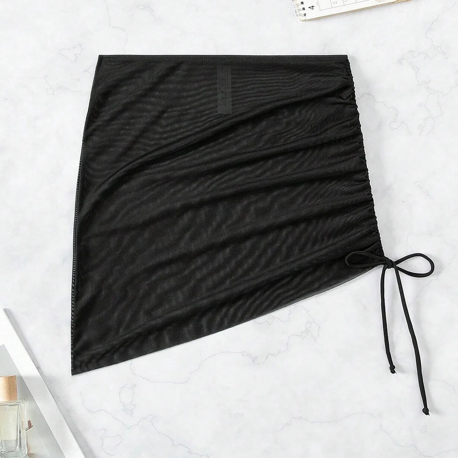 Women Short Sarongs Mesh Sheer Coverups Beach Bikini Wrap Sheer Short Skirt Swimsuit Scarf Transparent Cover Ups for Swimwear - The Genie Store