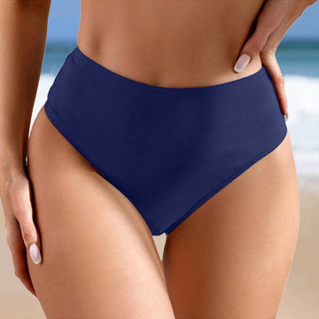 Women Plus Size High Waist Bikini Bottoms Swim Briefs Beach Shorts Ruched Bathing Suit Shorts Boys 1 Piece Swimsuits For Women - The Genie Store