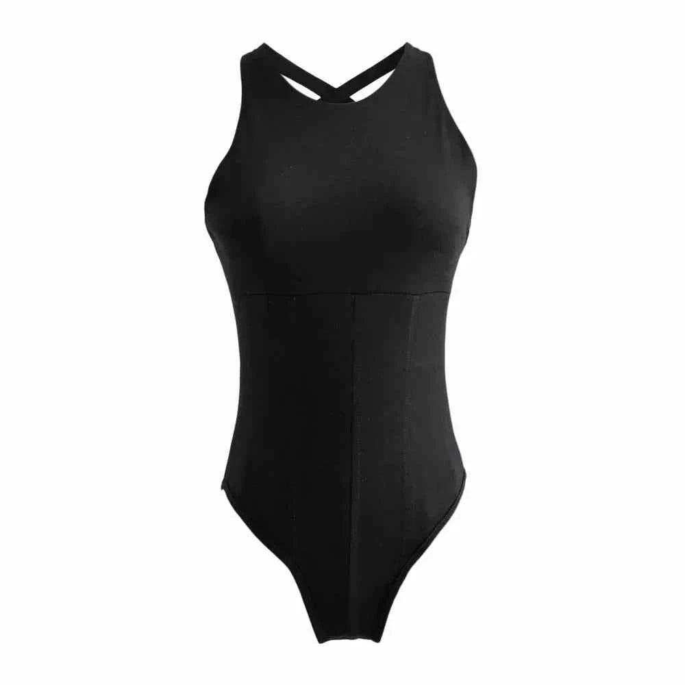 Summer Slimming Jumpsuit Sexy Tight Fitting Casual Solid Color Versatile Fashionable New Arrivals