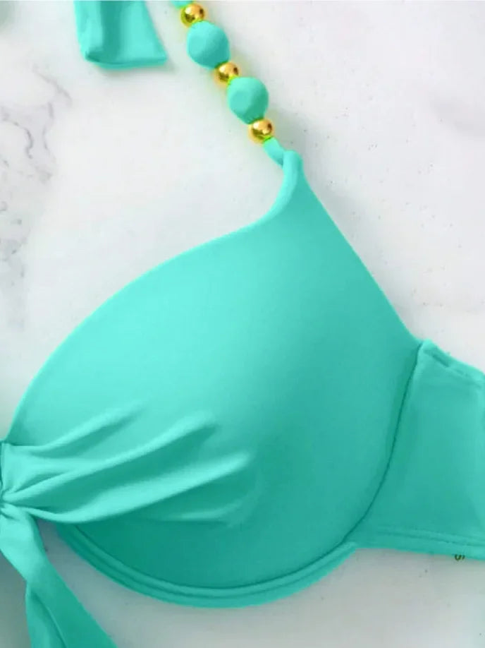 Hot Sale Of The Season New Printed Quality Bikini Strap Women's Swimsuit Set Swimwear Bikini Ensemble Bandeau Style Chinese Orig - The Genie Store