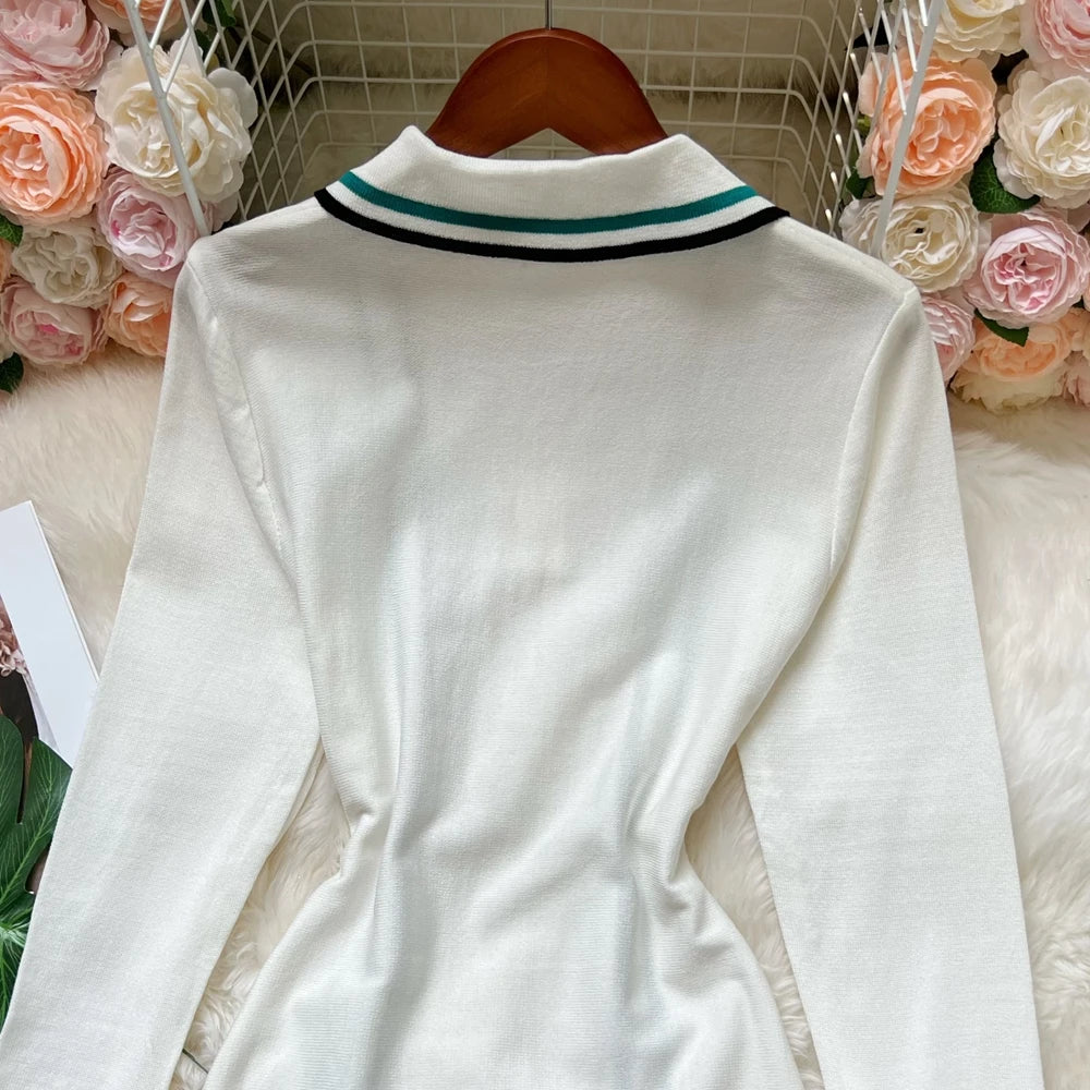 YuooMuoo Brand Fashion Women Knitted Mini Dress Ins Hot Sexy Package Hips Ruffled Party Dress Streetwear Lady Outfits Vestidos - The Genie Store