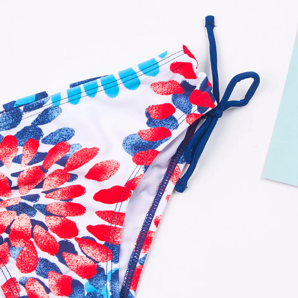 3-14 Years Flower Print Girls Kids Swimwear Summer Children Teen Students Two Pieces Swimsuit Kids Bikini Set Bathing Suit - The Genie Store