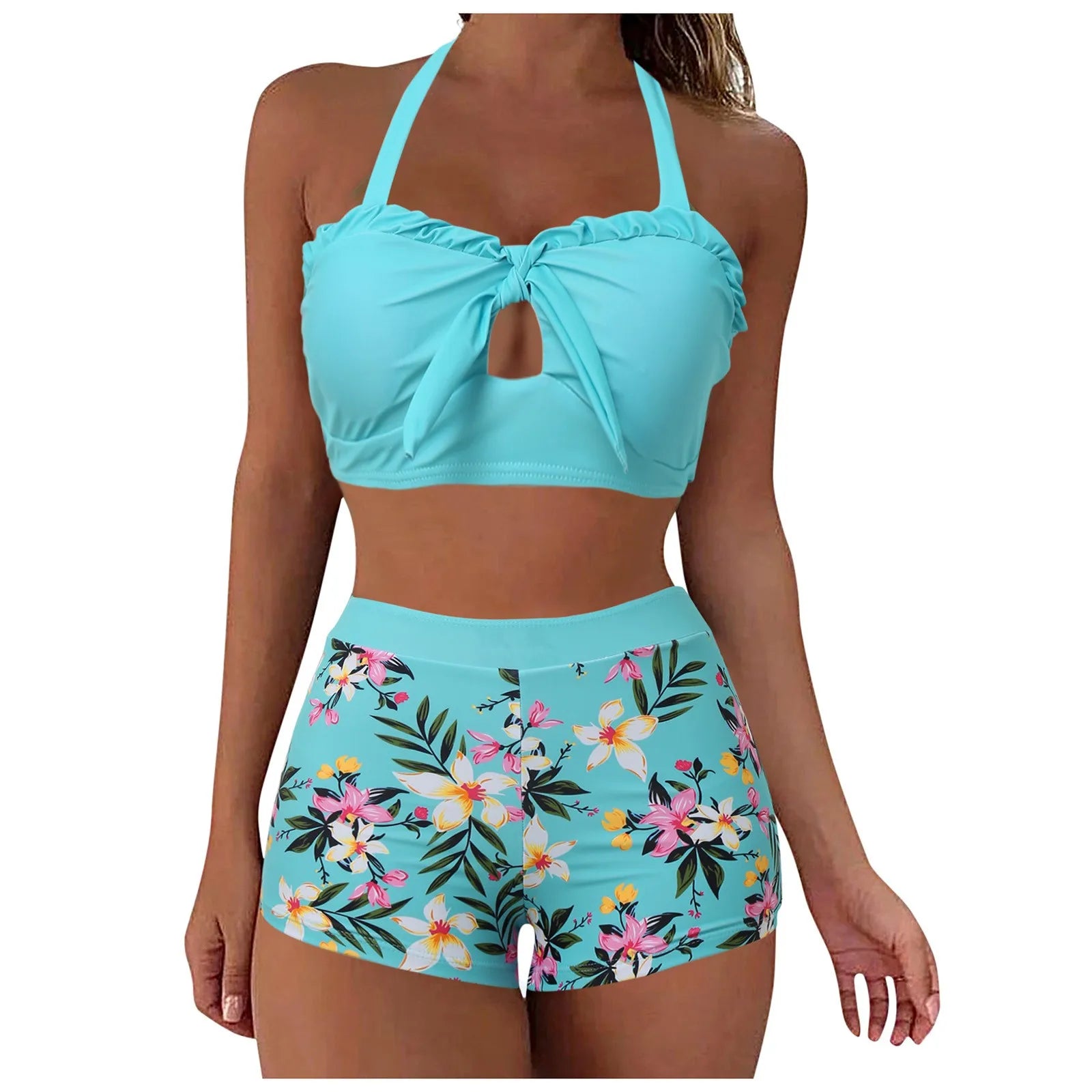 Women'S Bikinis Trend 2024 Women'S Swimwear Tankini 2 Piece Regular Swimsuit 2 Piece Floral Printed купальник жіночий 2024 - The Genie Store