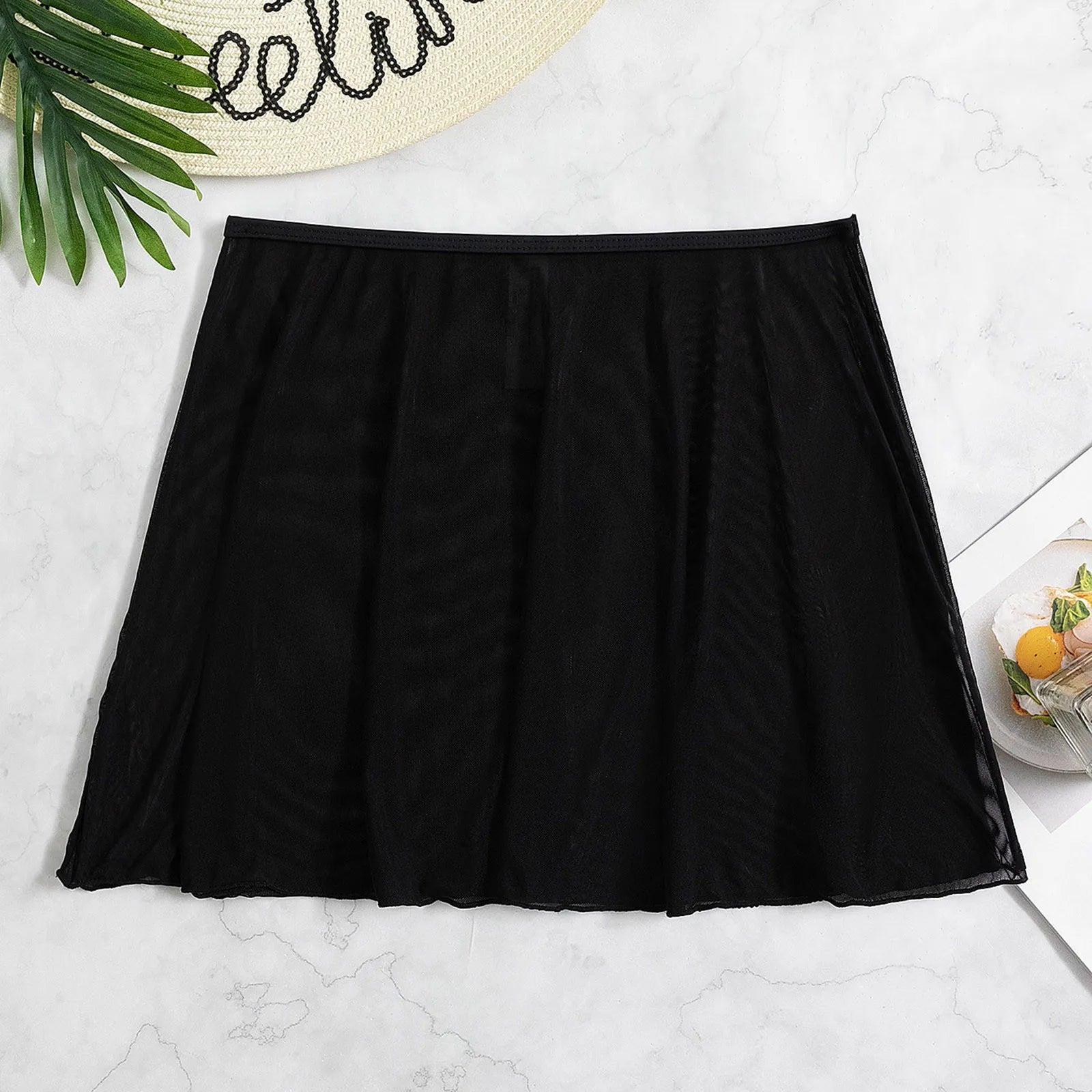 Beach Skirt Women Mesh Flat Corner Short Dress Sexy Beach Pants Pure Desire Swimming Pants Beach Wear Swimwear Covers Up - The Genie Store