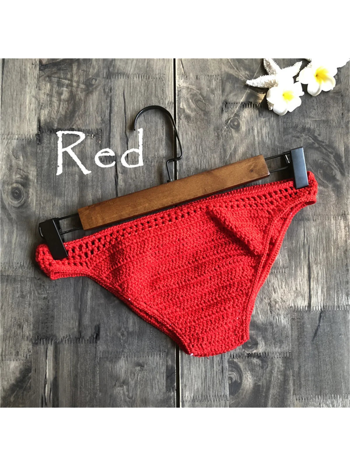S - XL 9 Colors Crochet Knitted Bikini Bottom Swim Brief Women Swimwear Female Bather Brazilian Tanga Panties Underwear V4195 - The Genie Store
