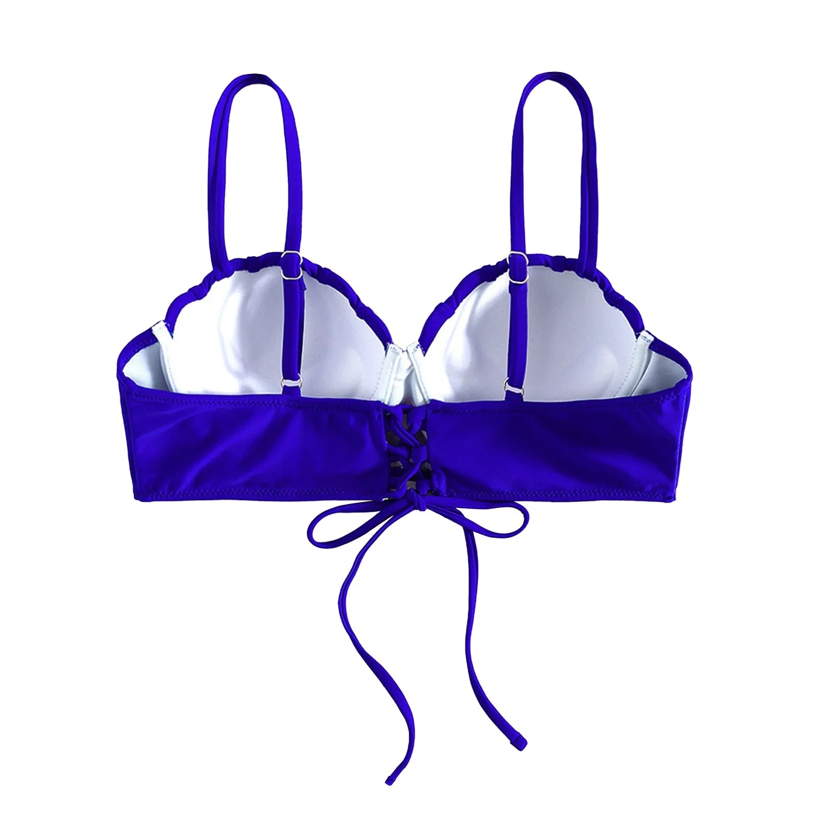 Solid Sexy Bikini Top 2025 Strappy Seashell Bikini Top Swim Tops Push Up Bathing Suit Tops For Women With Trajes De BañO Mujer - The Genie Store