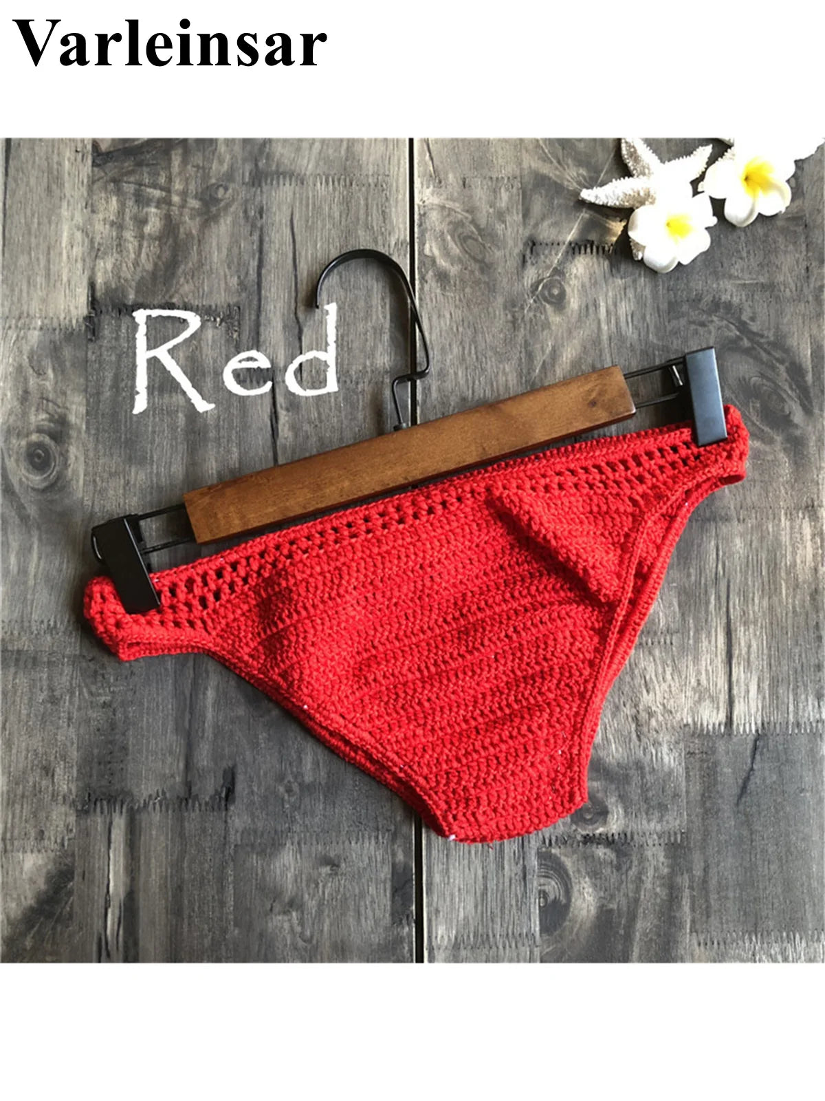 S - XL 9 Colors Crochet Knitted Bikini Bottom Swim Brief Women Swimwear Female Bather Brazilian Tanga Panties Underwear V4195 - The Genie Store