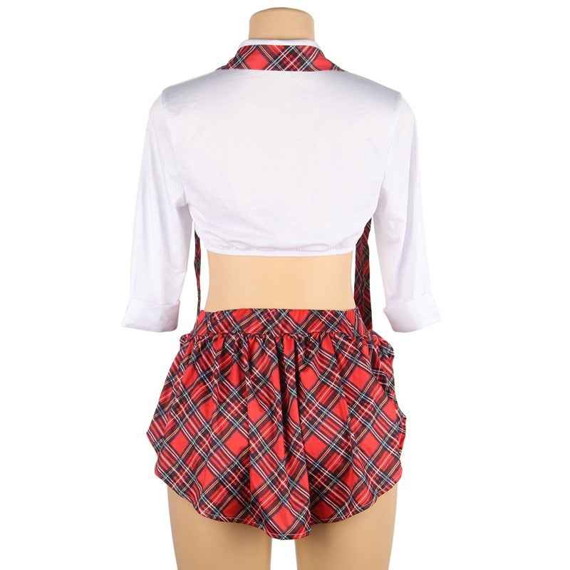 Plus Size Sexy Lingerie Fashion Sexy Preppy Style Uniform - The Genie Store