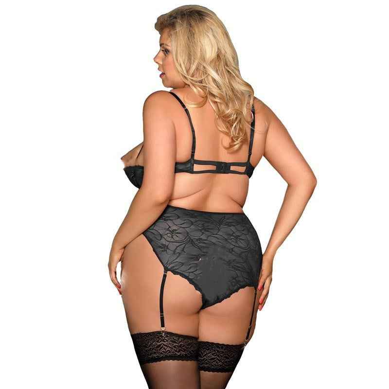 Elegant Temptations Plus Size Lace Lingerie Set - Embrace Your Confidence and Allure - The Genie Store