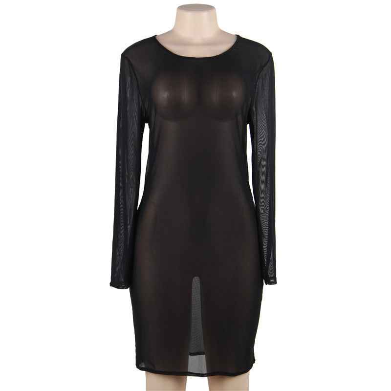 Bold & Beautiful Plus Size Mesh Lingerie Dress for Confident Nights - The Genie Store