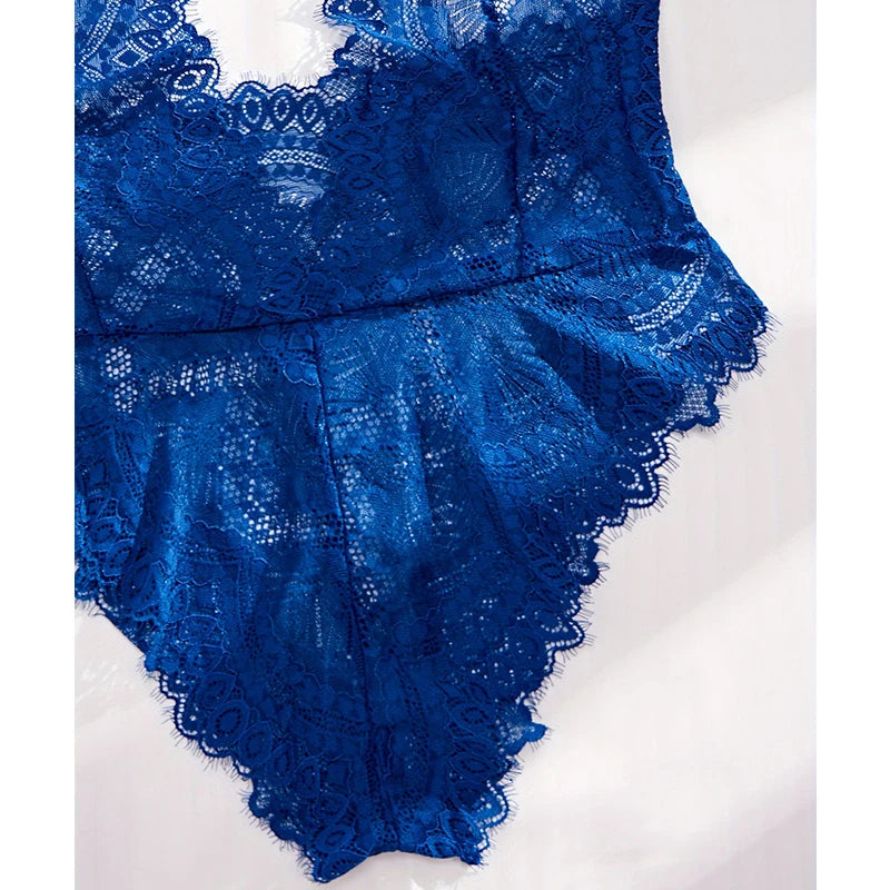 Sexy Lace Women's Clothing Bodysuit Woman 2024 New Collection Deep V Perspective Backless Underwear One-piece Corset Hot Costume - The Genie Store