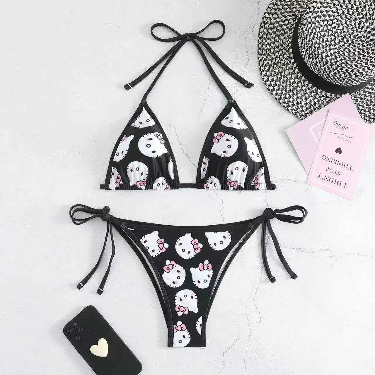 Hello Kitty Swimwear Set - Cute & Flirty Bikini for Confident Beach Days - The Genie Store