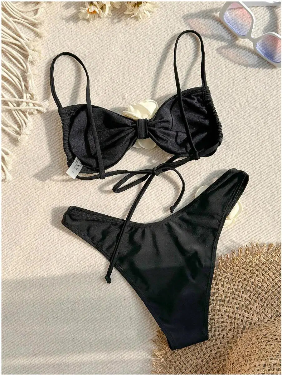 Summer Sexy Bikinis Swimsuits Women Swimwear Push Up Female Beach Swim Wear Bathing Suits Brazilian Bikini Set Pool Bather 2025 - The Genie Store