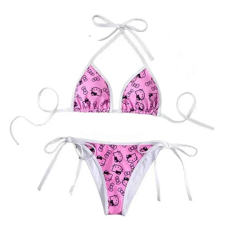 Hello Kitty Swimwear Set - Cute & Flirty Bikini for Confident Beach Days - The Genie Store