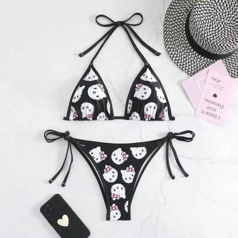 Hello Kitty Swimwear Set - Cute & Flirty Bikini for Confident Beach Days - The Genie Store