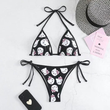 Hello Kitty Bikini Set – Cute Women's Swimsuit for Beachwear and Vacation Lingerie