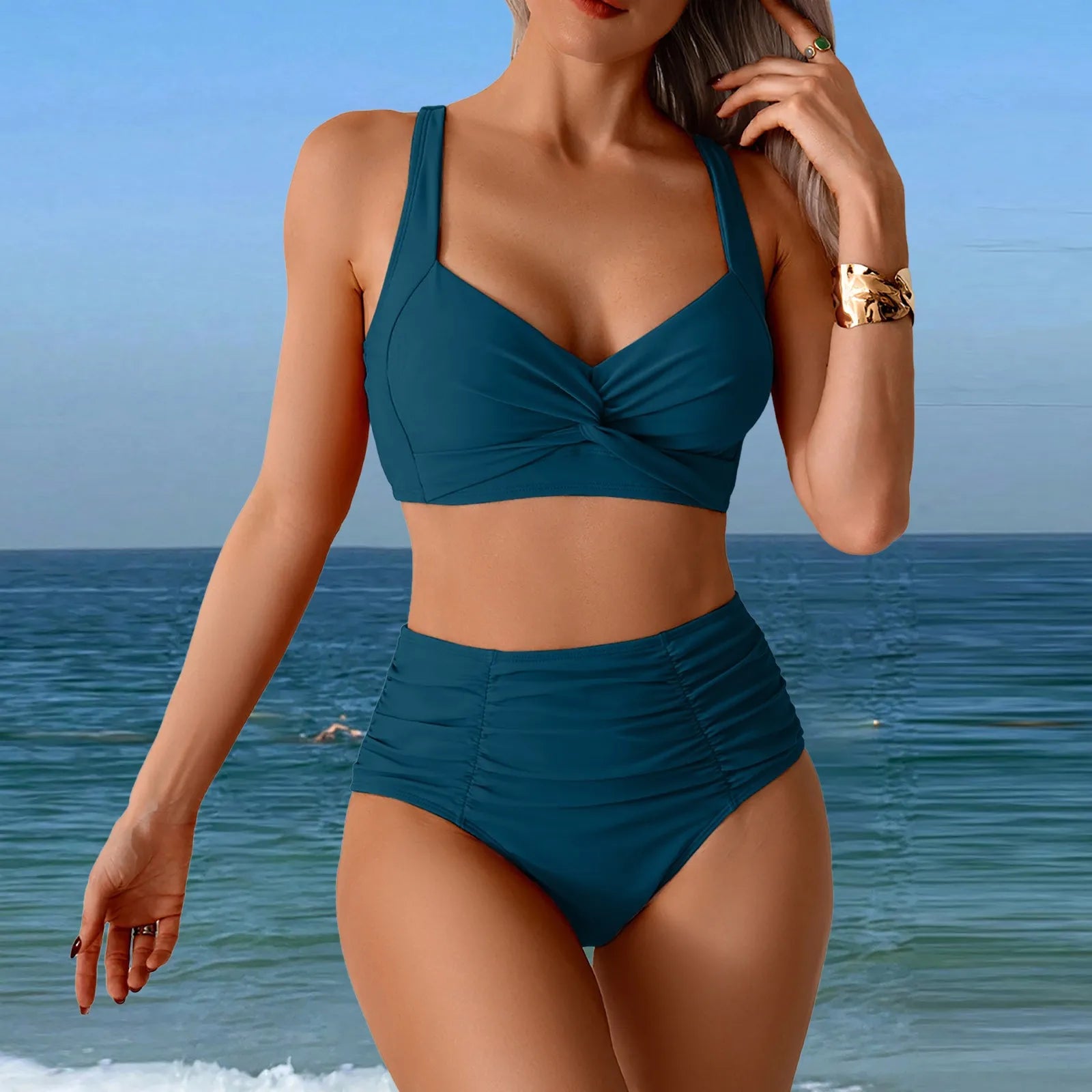 Swimsuit For Women 2025 Women Two Piece Swimsuit Sexy Two Piece High Waist Bikini Swimsuit купальники жіночий 2025 - The Genie Store