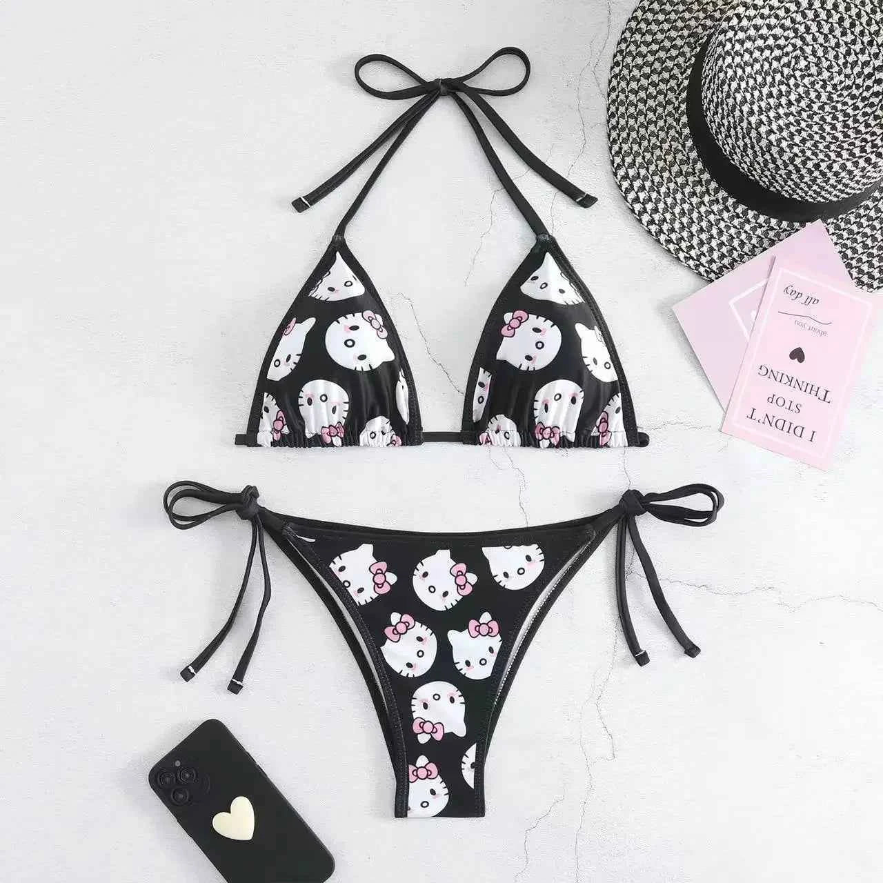 Hello Kitty Swimwear Set - Cute & Flirty Bikini for Confident Beach Days - The Genie Store