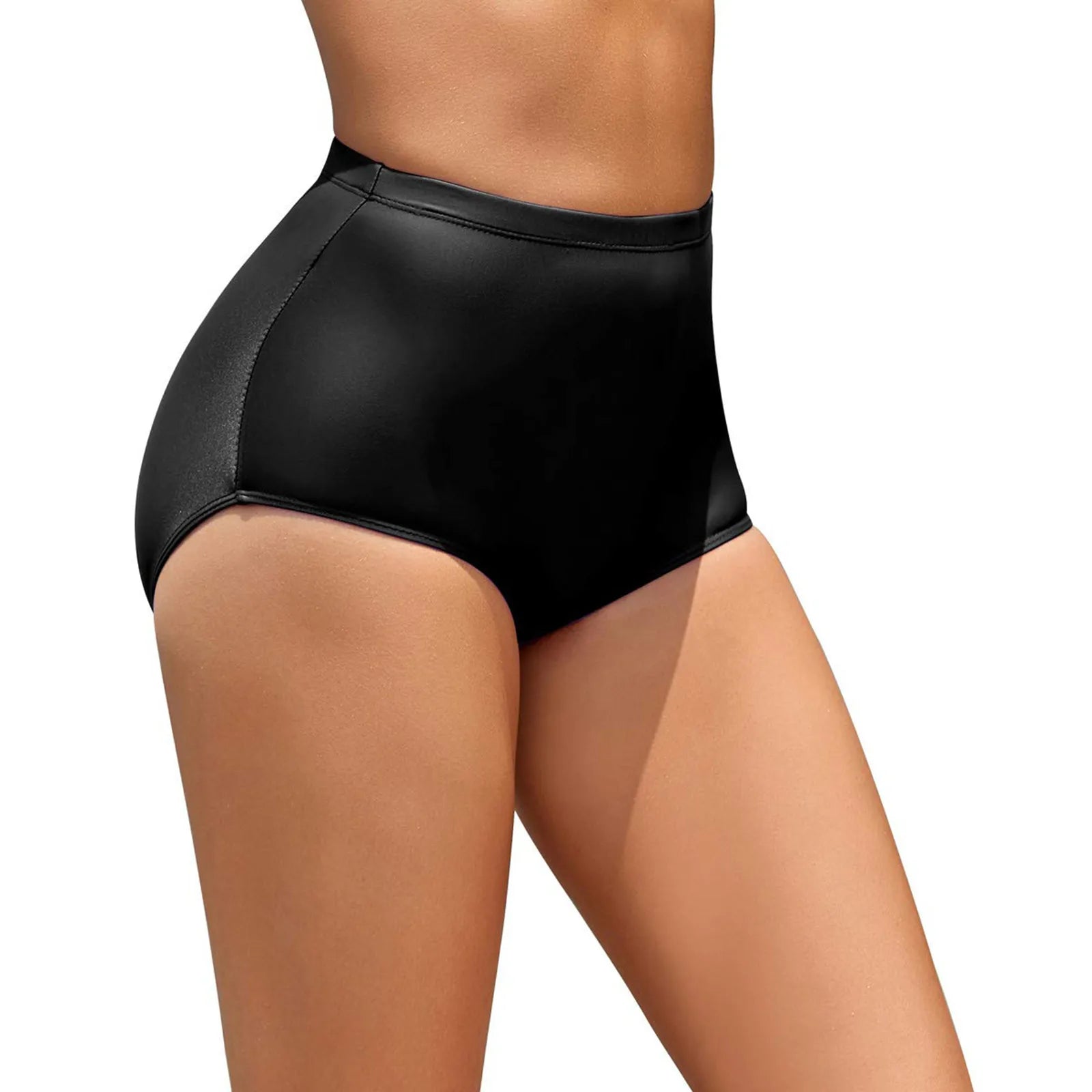 Swimsuits For Teen Girls Women Plus Size High Waist Bikini Bottoms Swim Briefs Beach Shorts Ruched Bikini Women Swimwear 2024 - The Genie Store