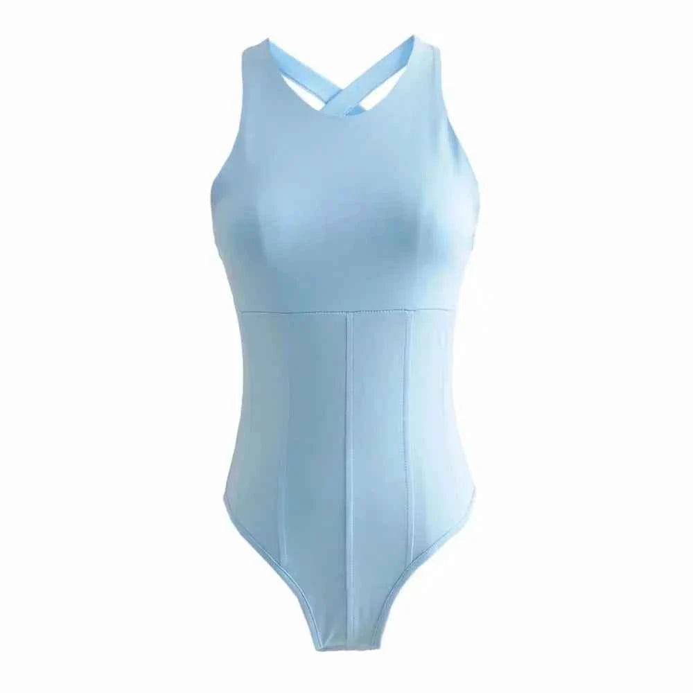 Summer Slimming Jumpsuit Sexy Tight Fitting Casual Solid Color Versatile Fashionable New Arrivals