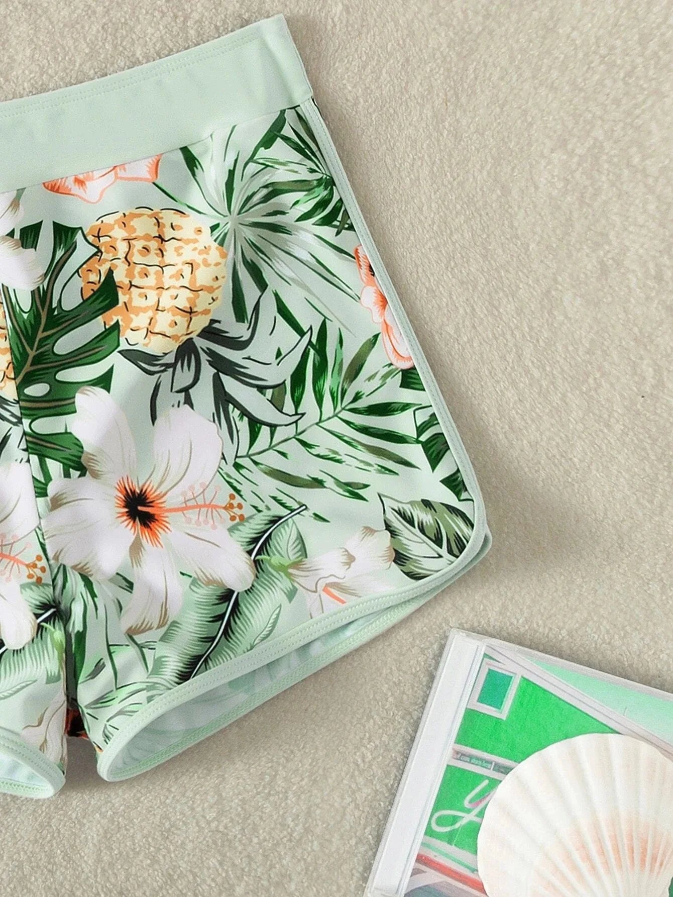 VigoBreviya 2025 Print Tied Halter Swimwear Women Sexy High Waist Push UP Shorts Bikini Set Swimsuit Backless Beach Bathing Suit - The Genie Store