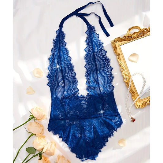 Sexy Lace Bodysuit Women’s Clothing 2024 New Collection Deep V Backless Corset Hot Costume