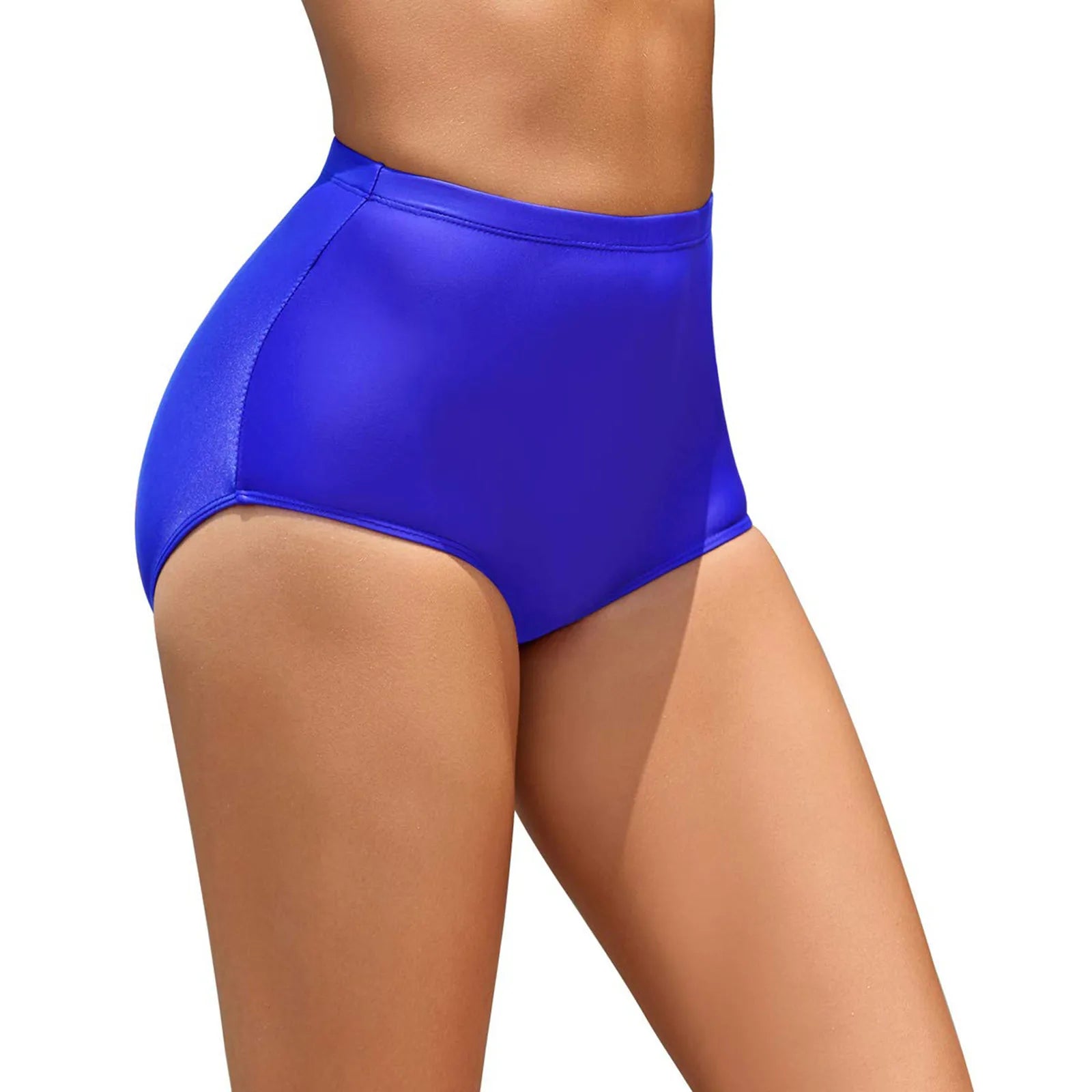 Swimsuits For Teen Girls Women Plus Size High Waist Bikini Bottoms Swim Briefs Beach Shorts Ruched Bikini Women Swimwear 2024 - The Genie Store