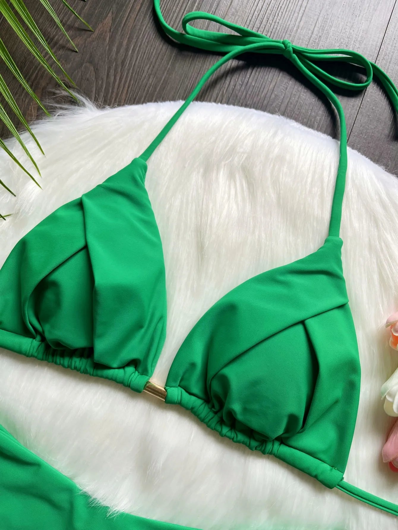 RUOTONSEPT Sexy Solid Color Bandage Bikini Set Women's Swimsuit Two-piece Triangle Swimwear Bathing Suit Brazilian Biquinis - The Genie Store