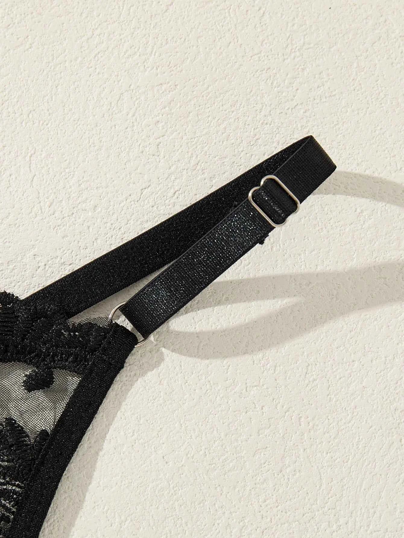 Ladies' wine red countryside style wheat ear embroidery semi transparent nightgown, elegant and comfortable, bow design